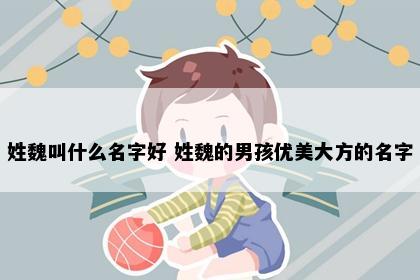 姓魏叫什么名字好 姓魏的男孩优美大方的名字