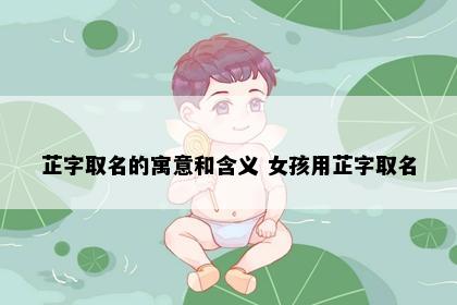芷字取名的寓意和含义 女孩用芷字取名